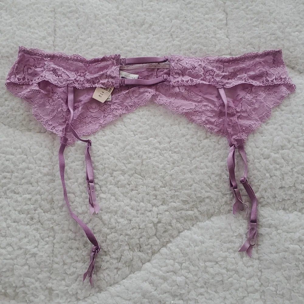 Victoria's Secret Purple/Fushia Garter Belt Bundle - Picture 9 of 17